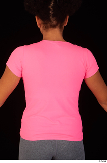 Zahara dressed pink t shirt sports upper body 0006.jpg